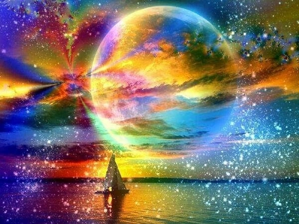 Diamond Painting Moon 30 × 40 cm