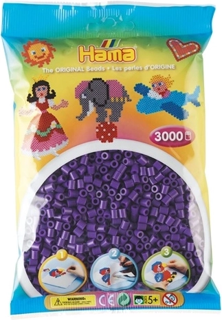 Perles à repasser Hama Midi violettes – 3000 pcs