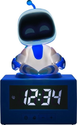 Astrobot alarm clock with night light and snooze function