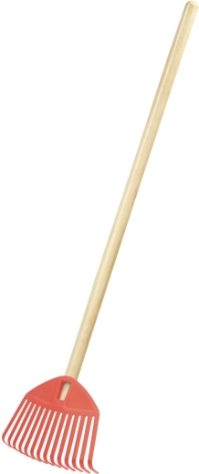 Râteau pour enfants avec manche en bois FOCUS BABY, corail