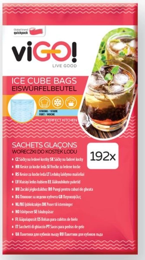 Sachets à glace autofermant 8 × 24 cubes