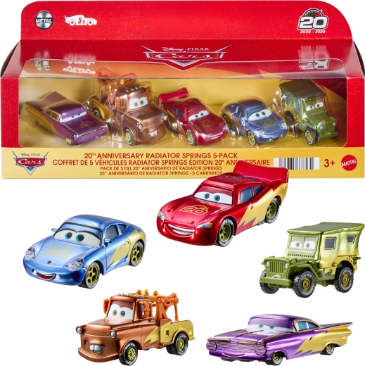 Mattel Disney Pixar Cars Anniversary Collector Set of 5 Die-Cast Cars for the 20th Anniversary