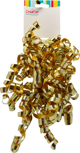 Noeuds cadeaux métallisés or clair 6 mm, 2 pcs