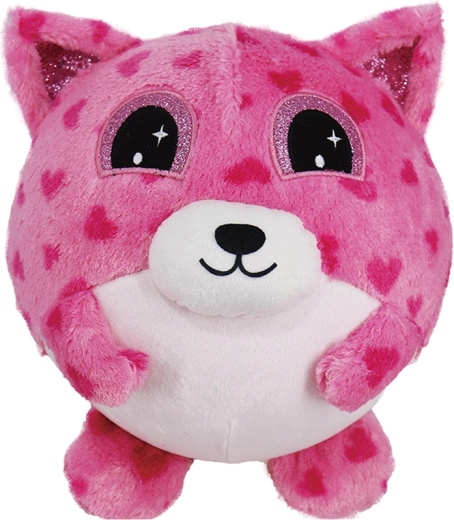 Opblaasbare pluchen teddybeer roze 23 cm