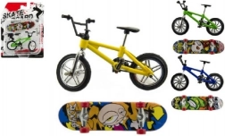 Finger BMX bike and skateboard – screw-together mini set 10 cm