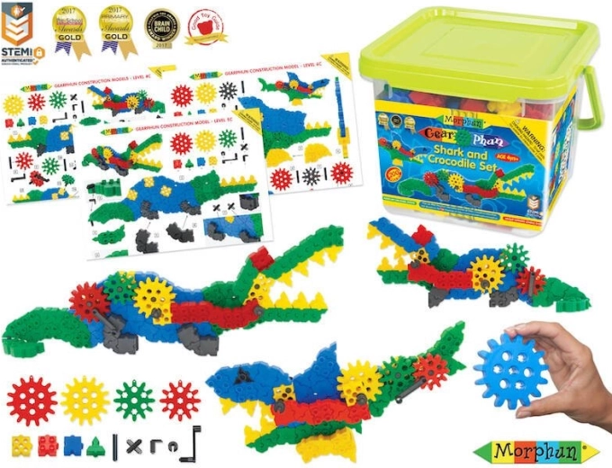 GEARPHUN Building Set Shark and Crocodile – 200 pieces