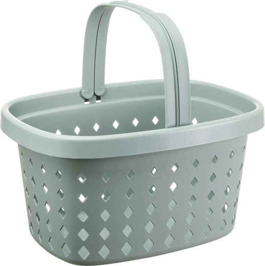 Panier de courses avec 2 poignées 22 l, plastique, assortiment de couleurs, capacité 20 kg