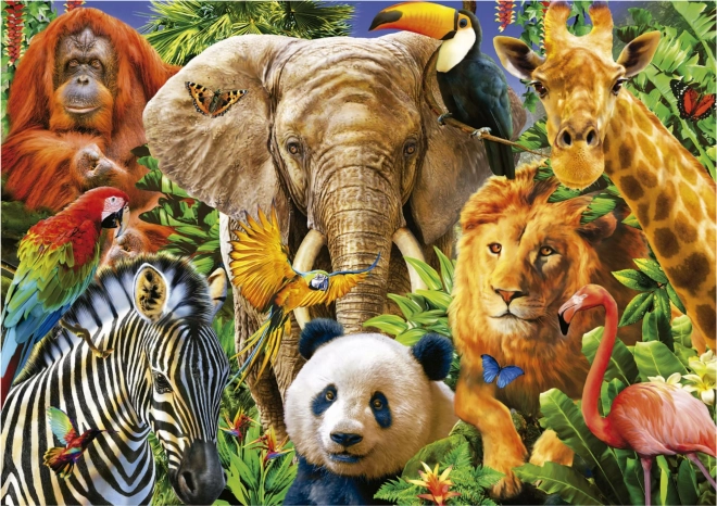 EDUCA Puzzle Wild Animals Collage 500 pieces