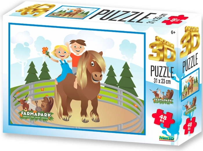 3D Puzzle Farm Park Pony 48 Pieces