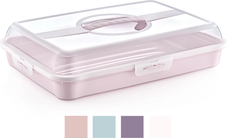 Rectangular cake box 42.5 × 29.5 × 10 cm BPA-free