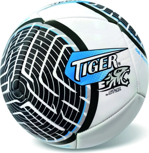 Ballon de football en cuir League Line noir taille 5
