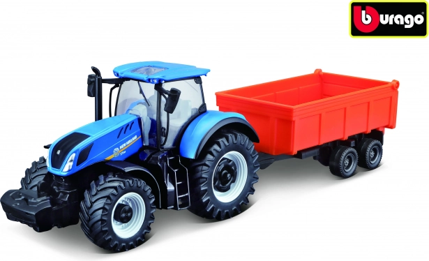 New Holland Tractor with Trailer by Bburago