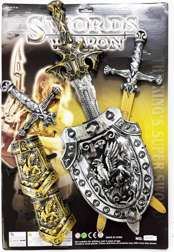 Set pour enfants de trois épées avec bouclier SPARKYS
