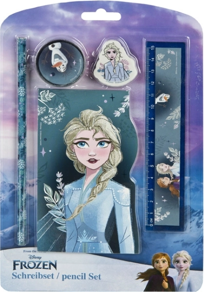 Školní set FROZEN – potlood, gum, liniaal, notitieblok (5 stuks)