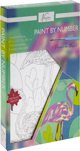 Schilderen op nummer Flamingo