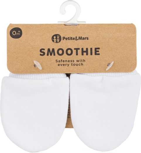 Moufles pour bébé Petite&Mars Smoothie Infinity White