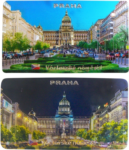 Double-sided Magnet Wenceslas Square Day/Night