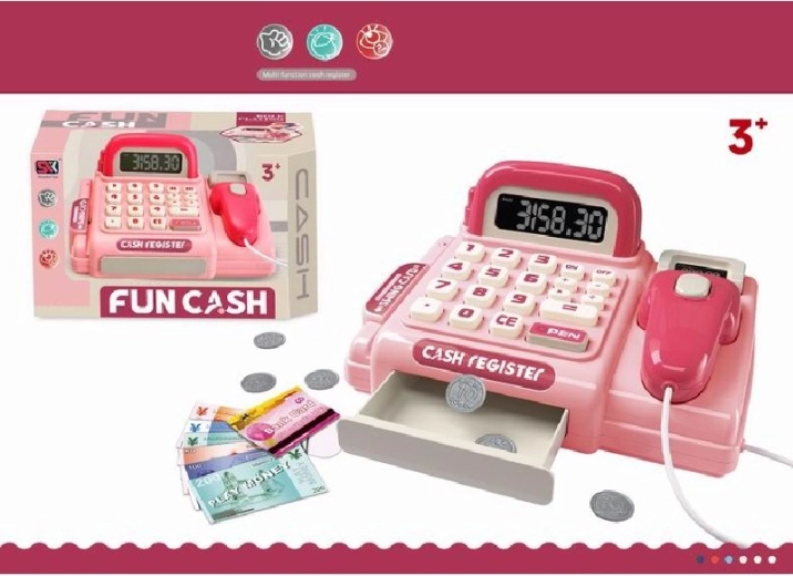 Fun Cash Pink Cash Register – electronic toy cash register