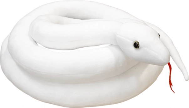 Serpent en peluche blanc 110 cm