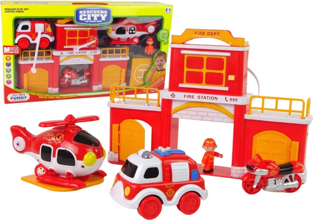 Brandweerkazerne met geluid