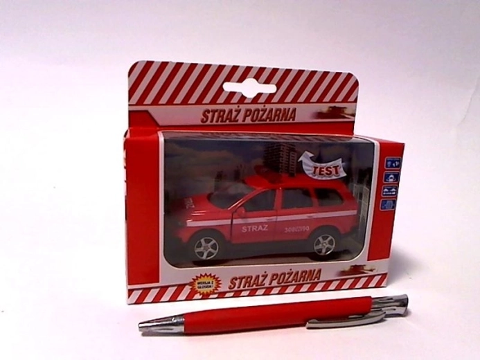 Camion de pompiers 11 cm avec lumière et son (messages en polonais)