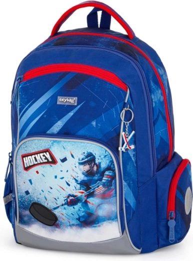 School Backpack OXY GO Hockey for 1st–3rd Grade