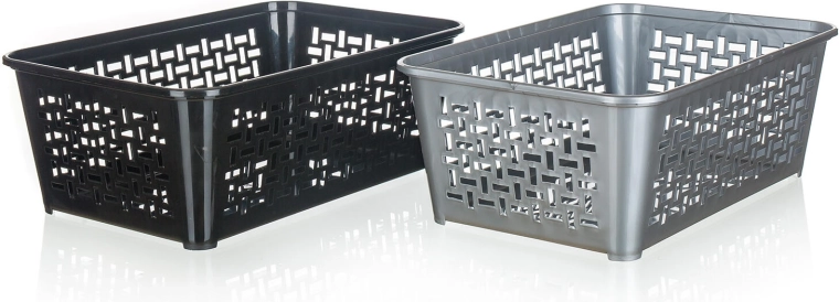 Plastic organizer basket 30 × 20 × 11 cm, color mix