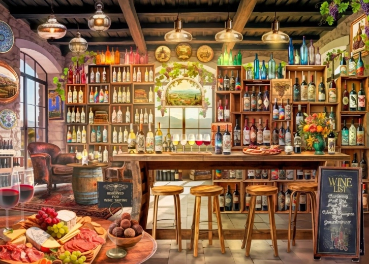 Bluebird puzzel Wijnproeverij 500 stukjes