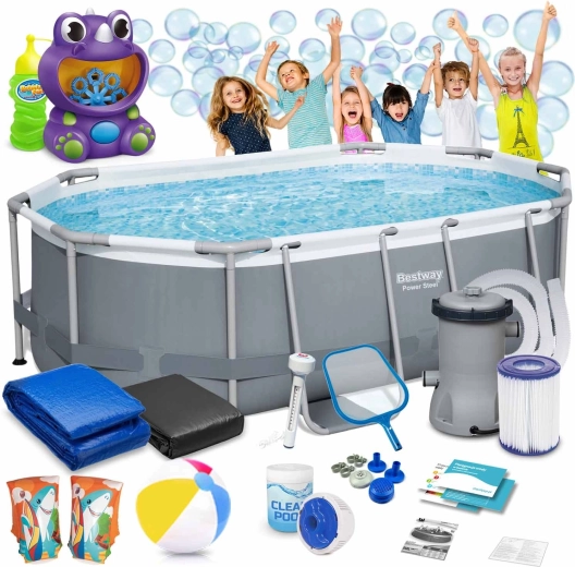 Tuinframezwembad 305 × 200 × 84 cm Bestway met accessoires