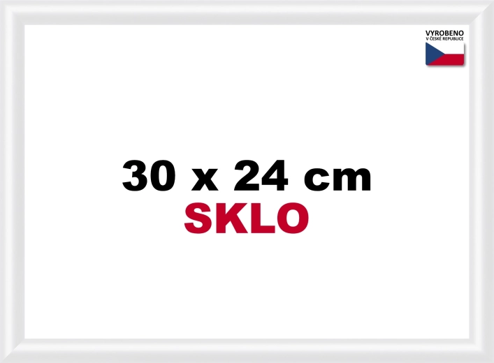 Cadre en plastique 30 × 24 cm – blanc