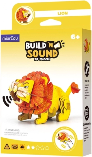 Puzzle 3D MierEdu Construis et écoute – lion