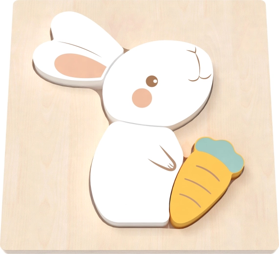 Handmade Wooden Puzzle Bunny BABU
