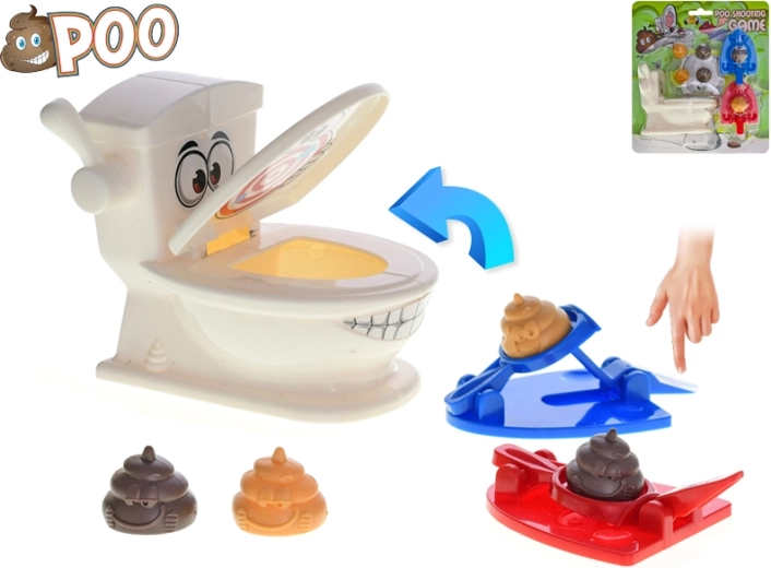 Jeu de société Poo Shoot – tir amusant dans les toilettes pour 2 joueurs