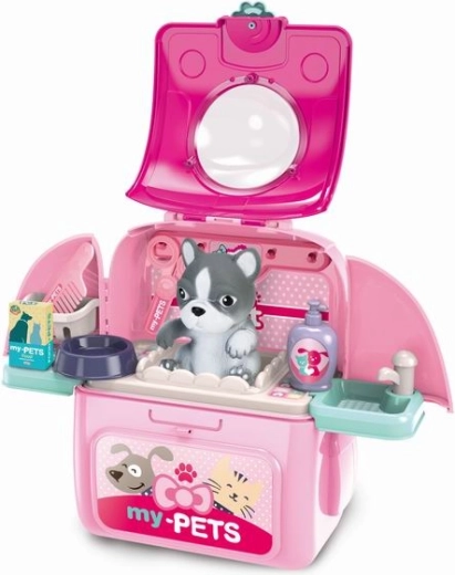 Set 2-in-1 rugzak met diertje – hondje