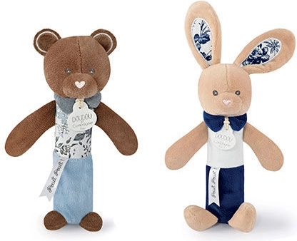 DOUDOU squeaky bunny rattle 17 cm