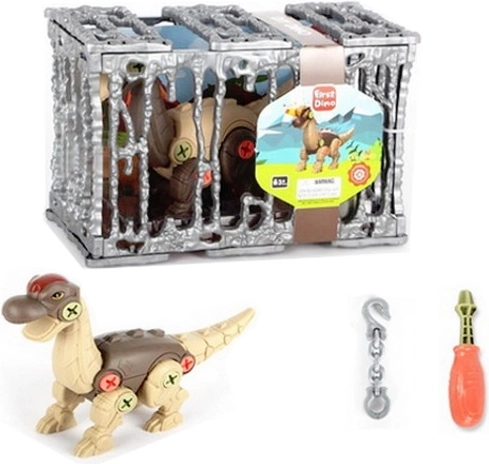 Kit de construction dinosaure à visser dans une cage
