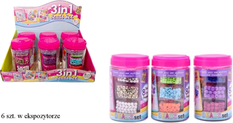 Kit créatif de perles pour fabriquer des bijoux dans une boîte en plastique