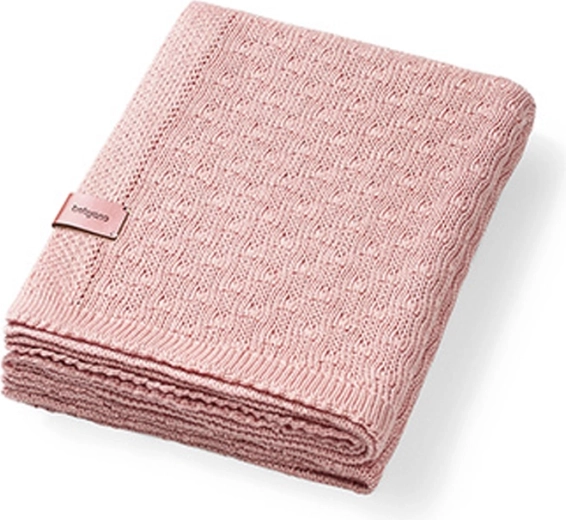 BabyOno knitted bamboo blanket, pink, 75 × 100 cm