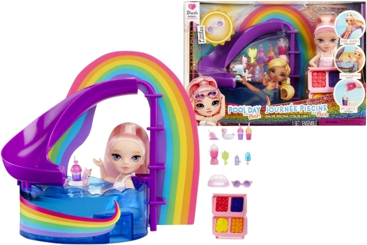 Rainbow High Little Pool Day poupée Blush Parker avec accessoires