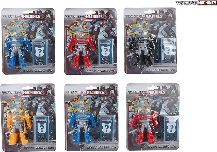 Robot-voiture transformable 9,5 cm avec accessoires