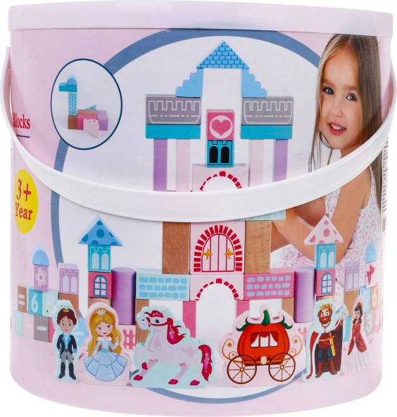 Wooden Construction Kits for Girls Princess at the Castle with Shape Sorter