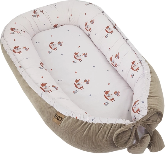 EKO baby nest made of cotton and velvet Fox 90 × 60 cm