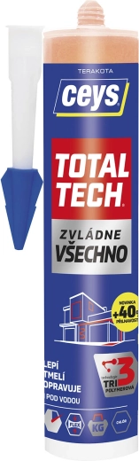 Universele lijm en kit 290 ml CEYS Total Tech terracotta