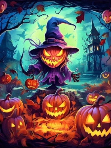 Diamant schilderen Vogelverschrikker 30 × 40 cm