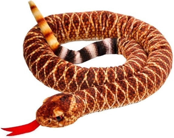 Serpent à sonnette du Texas en peluche 100 cm