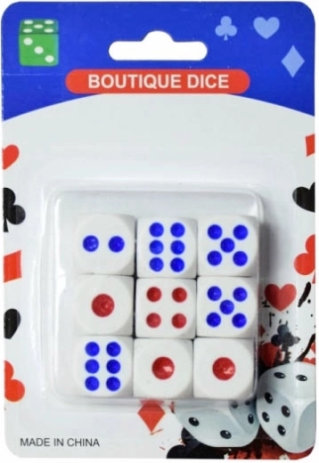 set dobbelstenen voor bordspellen – 9 st.