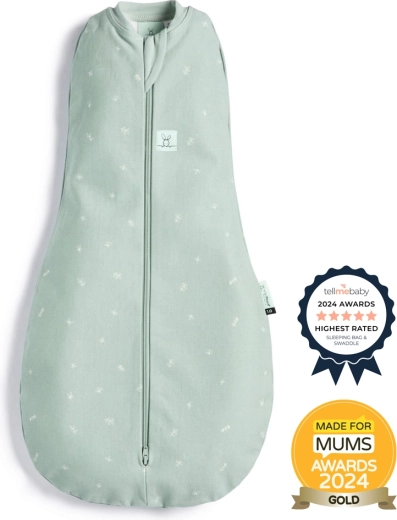 ErgoPouch lange d’emmaillotage et gigoteuse 2-en-1 Cocoon sage 6–12 mois (1.0 TOG)