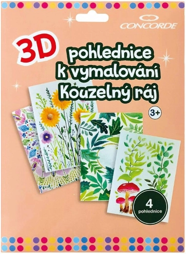 3D Coloring Postcards Magic Paradise CONCORDE