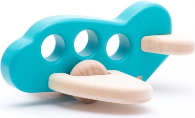 Bajo houten lichtblauw vliegtuig