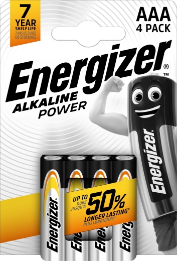 Energizer Alkaline Power AAA piles micro, 4 pcs